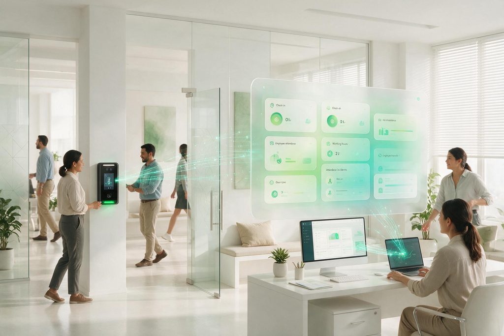 Sistema digital de control de asistencia para registrar entradas, salidas y horas trabajadas